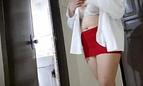 Seductive sexy dance while touching my big tits