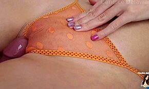 Panty Rubbing Leads to Creamy Cum in Tight Wet Pussy with Petite Teen.