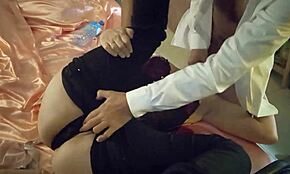 1253 - rushes 01- white slut thong and corset spandex pants heels blowjob pov doggy style