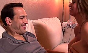 busty blonde milf teaches brunette teen the ropes with her big tits