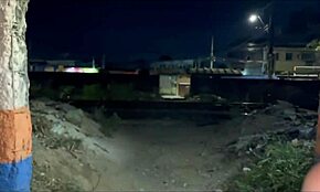 Wife Feels So Excited Crossing the Train Line