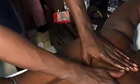 What a thrilling butt massage therapy session with licking and pussy play!