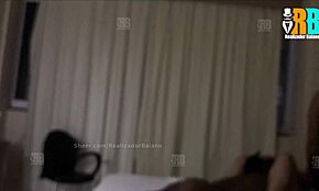 Hotwife makes cuckold suck while getting black cock in menage