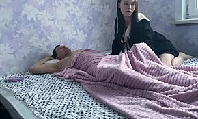 stepdaughter sneaked into the stepfathers bed and had sex with him