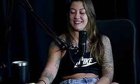 old man licks pussy in exhibitionist services with flor de damiana in sheer red lingerie