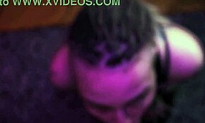 Ropes bind me tight, sucking his dick