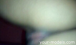 she caresses her beautiful brunette body so gently