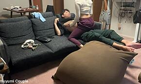 Feel The Intense Emotions In Cohabiting Couple's Real Sex Shaking Hips And Cumming Hard With Emu Yumi