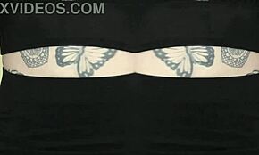 Kit Summers in Two-Piece Black Outfit