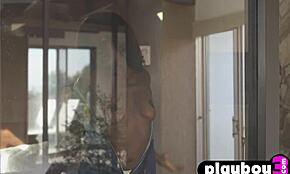 black and hot victoria antoinette posed in lingerie for playboy