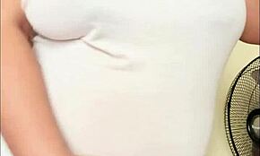 Pregnant arab girl with a big belly and milky boobs