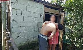 Shower Broken Married Woman Asks Farm Caretaker For Help In Towel And Pays With Intimacy