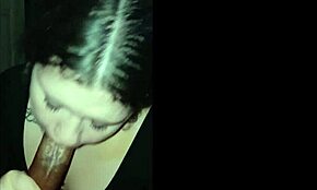 Slim young lady sucks big dick and takes massive facial