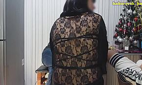 Husband shares sexy wife with friend for Christmas