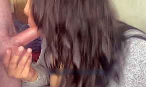 sucking leads to cum on big asian tits