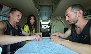 Oliver Strelly and Katty West in bareback action after losing at cards with Falcon Al on a train.