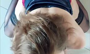 French Amateur Doggystyle Fuck in Satin Lingerie!