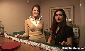 Amateur Teens Strip Outdoors at Party