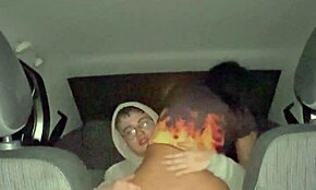 First time selling sex to street hooker in car, she removes condom! 😏