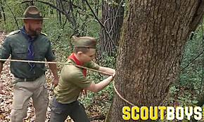 Young twinks caught by older man then fucked in Scoutboys group