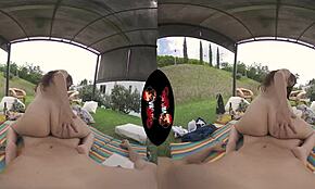 Wow, look at this cute teen's sexy areolas in 5K VR!