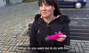 Wow, female agent fingers petite tanned model hard!