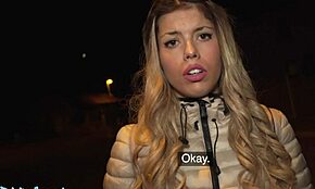 Lost Spanish Babe Macarena Lewis Fucked Hard in Public Garage