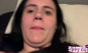 Wow, Abby kiss gags on huge vibrator from tight pussy!