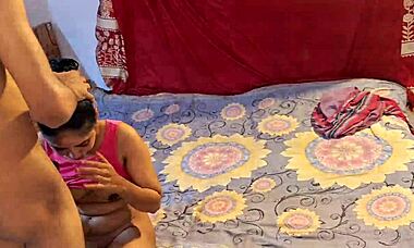 stepbrother aids with homework, gets a special milky reward