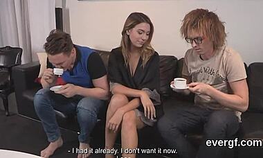 Struggling Lover Allows Bold Friend to Bang His Girlfriend for Cash