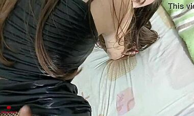 convincing my stepsister to skip the party with a taboo blowjob and homemade sex