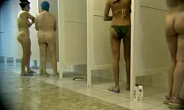 dude, these slim swimmer babes got the best bodies in the shower, i swear!