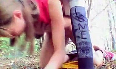 Perky Teen Girlfriend Gets Banged Hard in Forest POV Scene