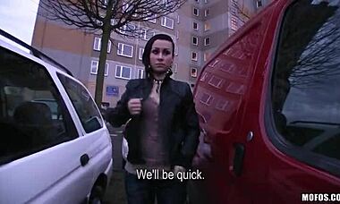 a tempting couple dives into a wild threesome for quick cash!