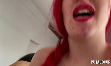 Putalocura, Meraki pelirroja chubby y Dayanna teen canaria chupan y follan en trío cerdo con Torbe
