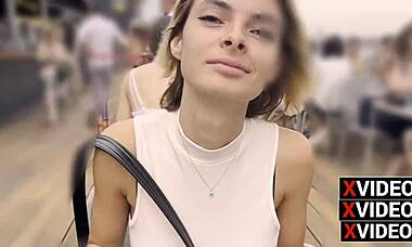 Italian Girl Picked Up in Taxi for Outdoor Doggy in Bucharest