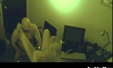 Office Footjob Slut Caught on Hidden Cam During Teasing Session