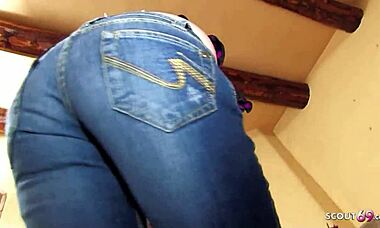 Skinny Ginger Punk Teen 18+ Nataly Divine with Dreadlocks Picked Up for Monster Cock Fuck