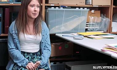 stepmom and stepdaughter sucking officer at work, feeling so wild and desperate