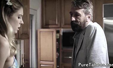 Young Teen Finally Fucks Her Mature Crush In BDSM Fantasy