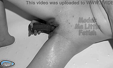 Intense bathroom orgasm led to her first real squirt!