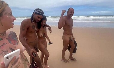 Wow! I Took My Friend to a Nudist Beach to Get Pounded by Hung Dudes!