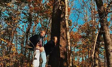 you won't believe this beauty with a big ass getting fucked in the forest