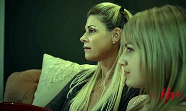 blonde petite snowballs with wet tribbing