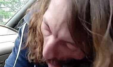 morning car blowjob for my buddy, sloppy and deep