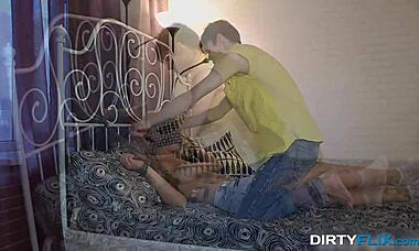 dirty flix story of teen shirley harris getting surprised with sex, spanking, and doggystyle from her boyfriend.