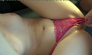 Hey, watch me rub stepsister’s pink panties till cumshot