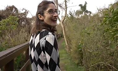 Petite teen got banged in park, nearly caught, oops!