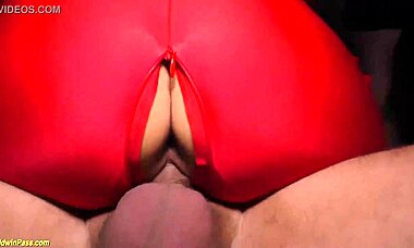 Austrian stepsiblings throw shiny catsuit party turning into wild group orgy