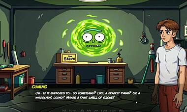 portal porn demoniums parody hentai game episode 3 with morty's sister and a fan